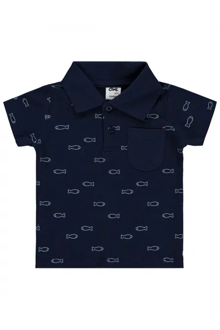 Bebek Tişört 0-24 Ay Lacivert - Paket