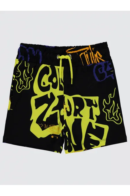 Short garçon noir 10-13 ans - Emballage