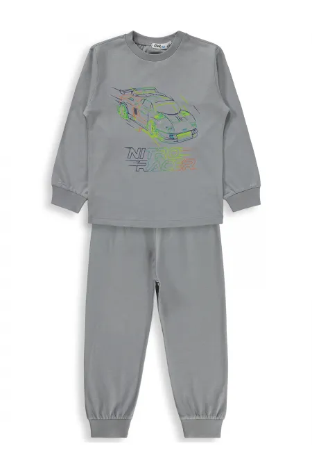 Ensemble pyjama garçon, 2-5 ans, gris - Emballage