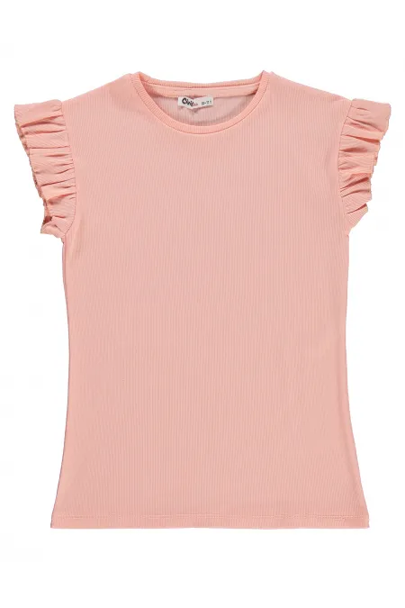 Girls' T-shirt, Ages 10-13, Light Salmon - Pack