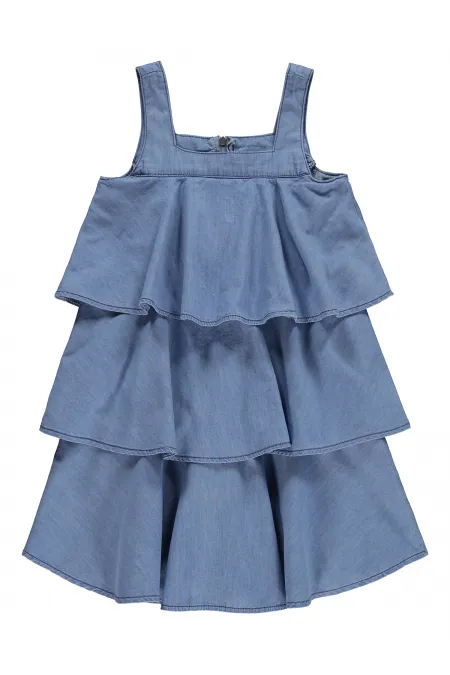 Kız Çocuk Jile ve Elbise 6-9 Yaş Mavi - Paket