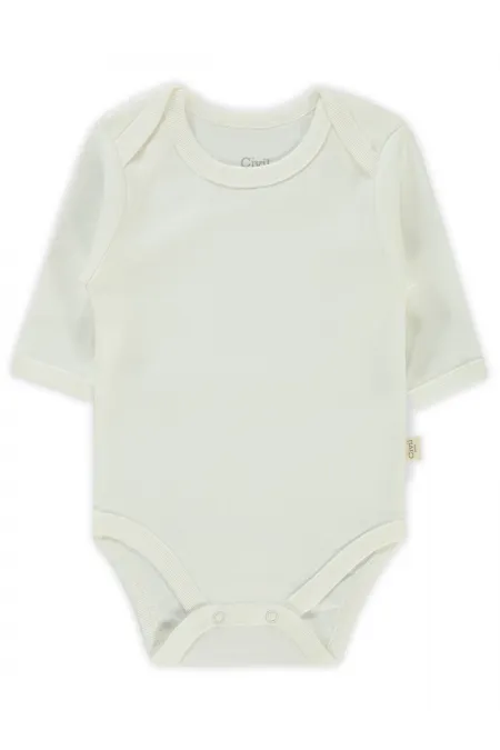 Bebek Çıtçıtlı Badi 0-24 Ay Beyaz - Paket