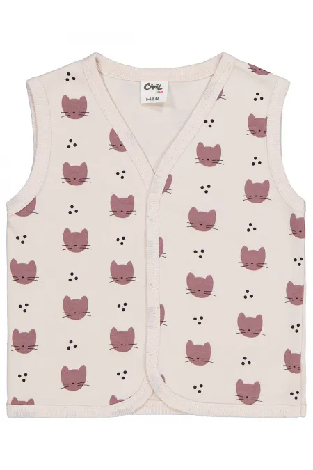 Baby Vest 0-24 Months Stone Color - Pack