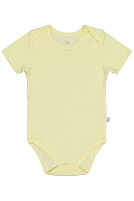 Bebek Çıtçıtlı Badi 0-24 Ay Sarı - Paket