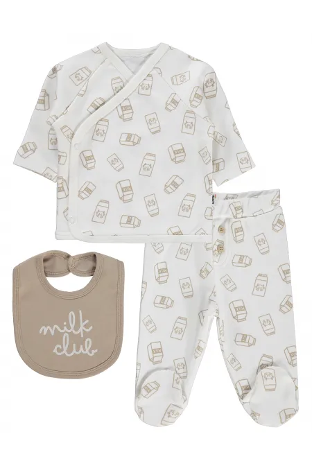 Baby Bodysuit Sets 0-24 Months, Ecru - Package