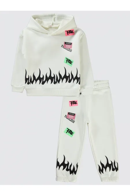 Girls Tracksuit Set 2-5 Years Old Ecru - Package