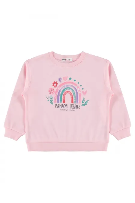 Sweat-shirt rose pour fille (2-5 ans) - Emballage