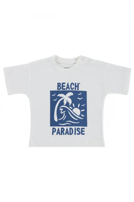 Bebek Tişört Km 0-24 Ay Ekru - Paket