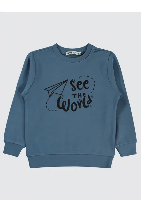 Sweat-shirt garçon 2-5 ans indigo - Emballage