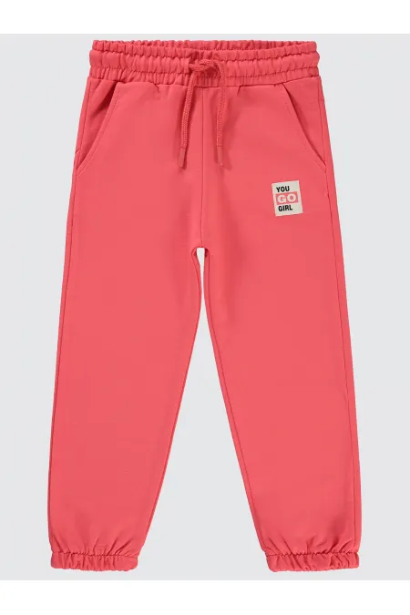 Girl's Tracksuit Bottoms 2-5 Years Old Sunset Coral - Pack