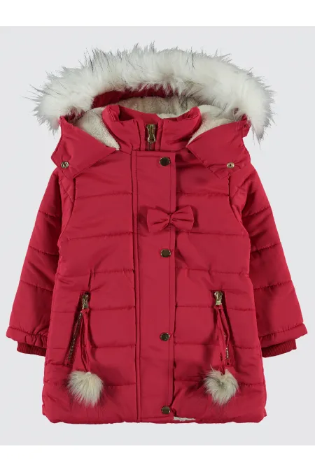 Kız Çocuk Mont 2-5 Yaş Nar - Paket