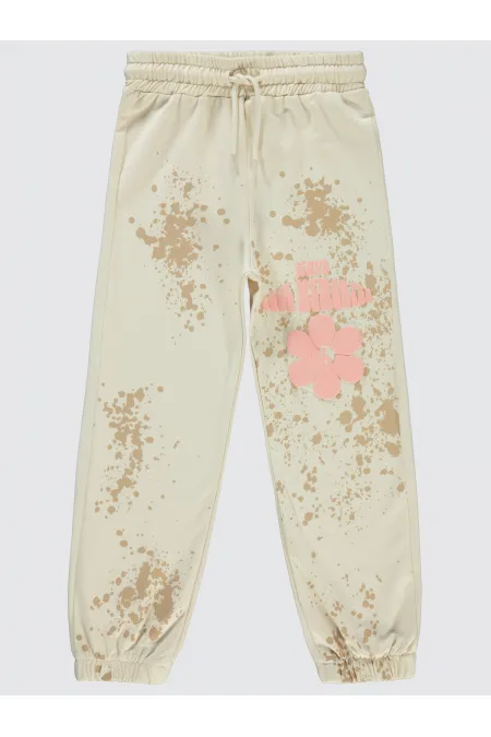 Girls Tracksuit Bottoms 6-9 Years Ivory - Pack