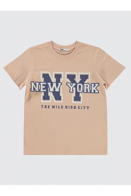 T-shirt garçon 6-9 ans saumon - Emballage