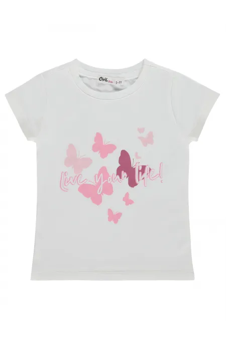 Girls' T-Shirt Km 2-5 Years Off-White - Package