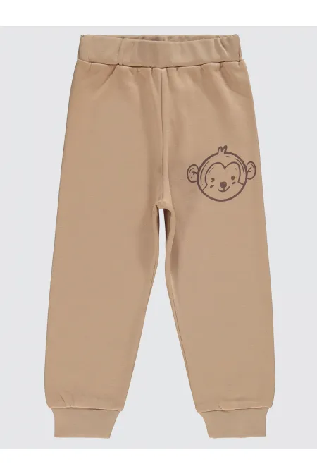 Erkek Çocuk Eşofman Altı 2-5 Yaş Vizon - Paket