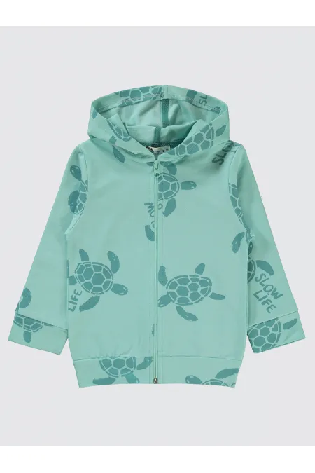 Gilet garçon turquoise 2-5 ans - Emballage