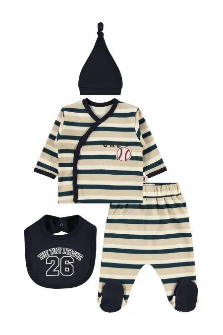 Bebek Zıbın Takımları 0-24 Ay Açık Vizon - Paket
