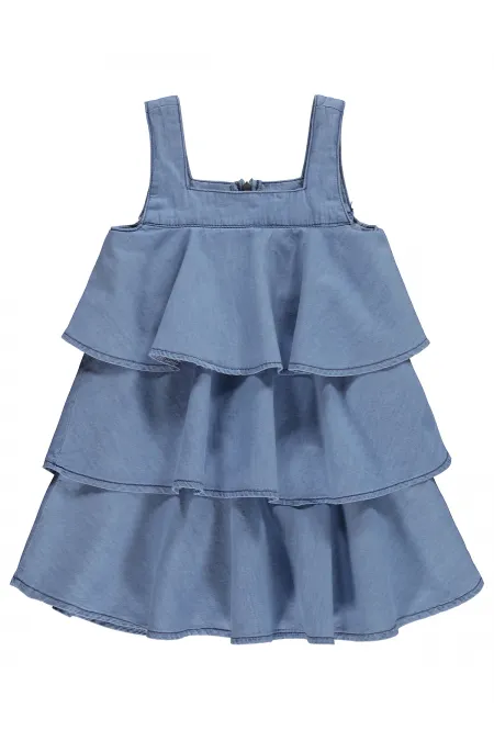 Kız Çocuk Jile ve Elbise 2-5 Yaş Mavi - Paket