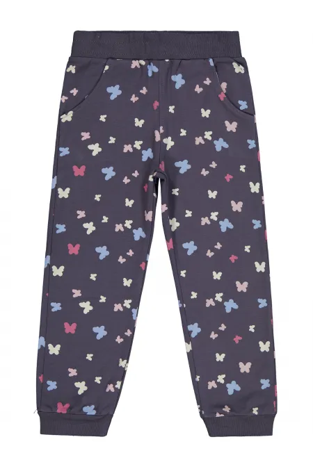 Bas de survêtement fille anthracite 6-9 ans - Lot