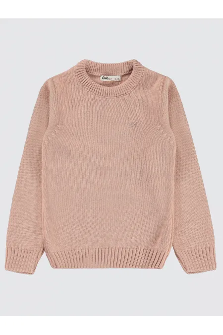 Pull pour fille de 6 à 9 ans, couleur poudre - Emballage