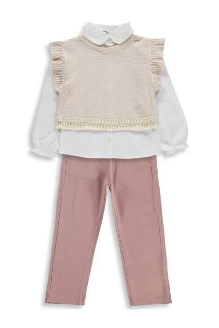 Girls' Team Set, Ages 6-9, Beige - Package