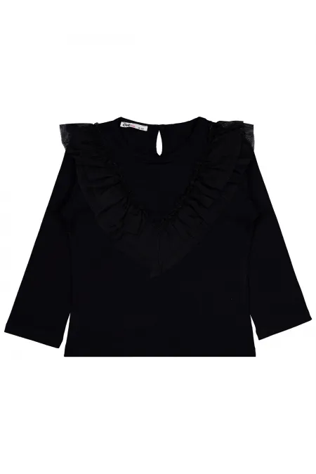 Kız Çocuk Sweatshirt 6-9 Yaş Siyah - Paket