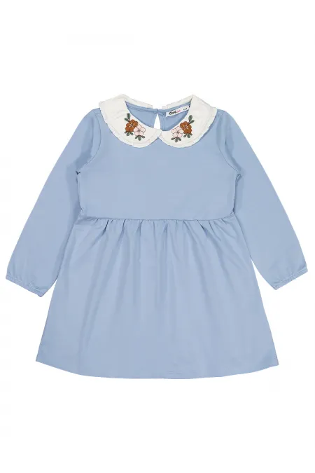 Kız Çocuk Jile ve Elbise 6-9 Yaş Mavi - Paket