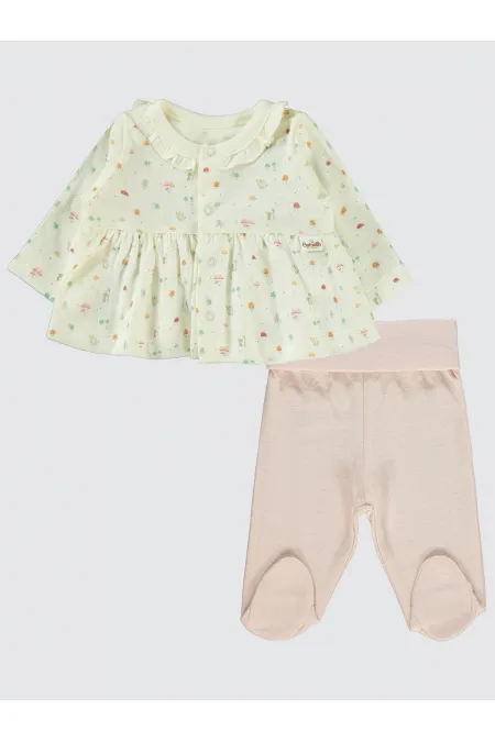 Bebek Pijama Takımı 0-24 Ay Gül Kurusu - Paket