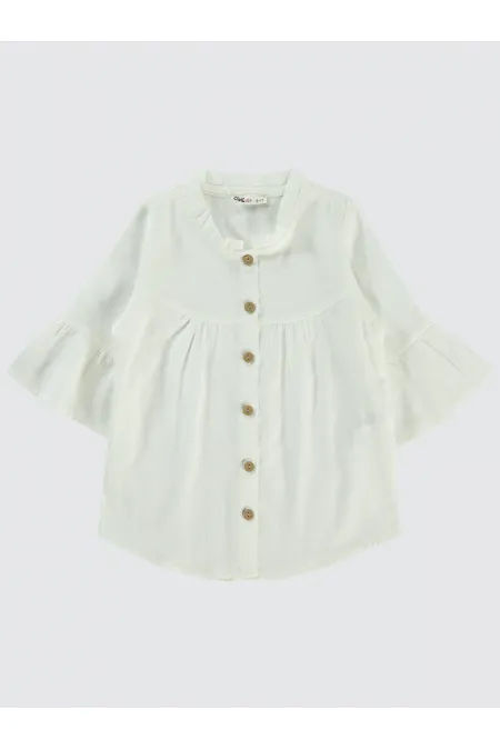 Kız Çocuk Gömlek 6-9 Yaş Beyaz - Paket