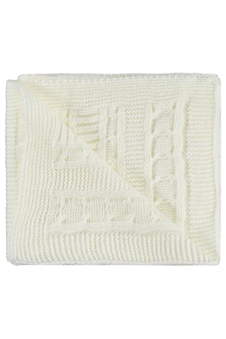 Ensemble couverture et lange pour bébé 0-24 mois, écru - Emballage