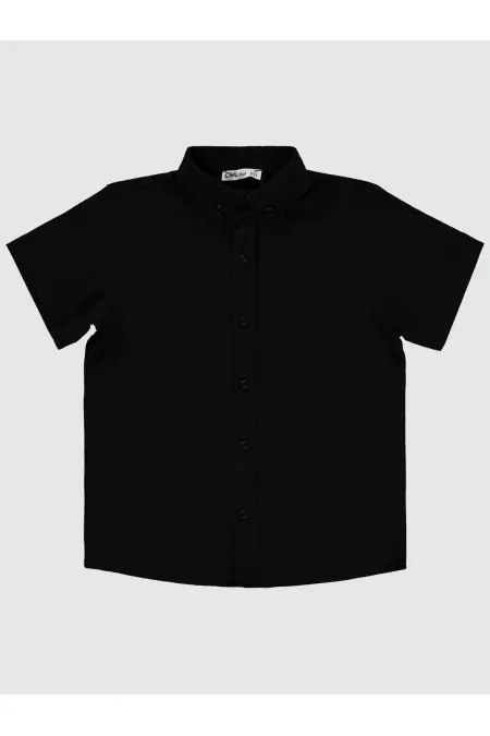 Chemise garçon noire 10-13 ans - Emballage