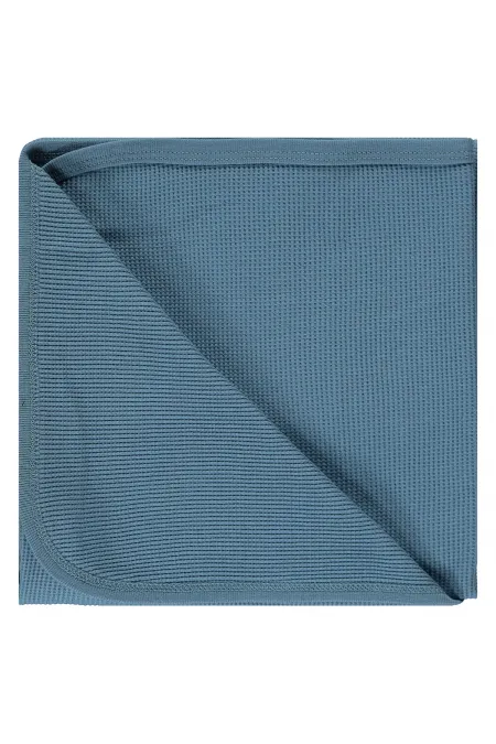 Couverture et lange pour bébé 0-24 mois, bleu indigo doux - Emballage