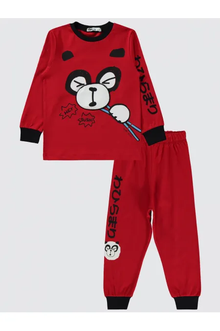 Ensemble pyjama garçon rouge 2-5 ans - Emballage