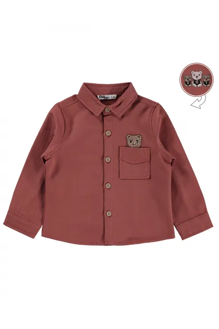 Boys' Shirt, Ages 2-5, Light Brown - Pack