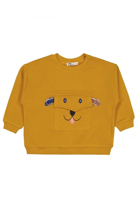 Erkek Çocuk Sweatshirt 2-5 Yaş Soft Hardal - Paket