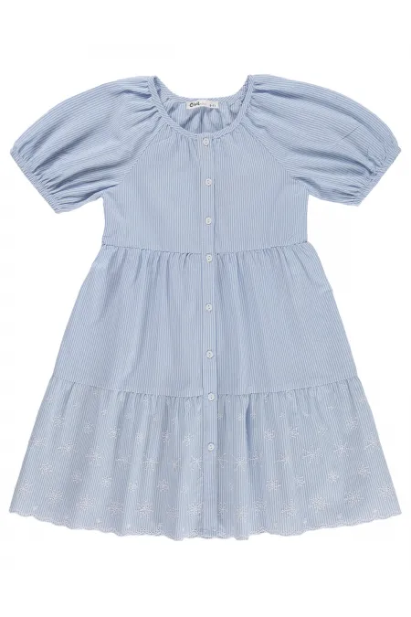 Combinaison et robe pour fille, 6-9 ans, indigo clair - Ensemble
