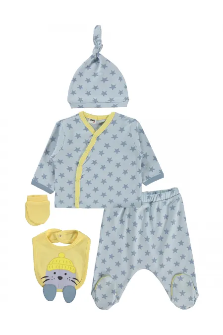 Bebek Zıbın Takımları 0-24 Ay Buz Mavi - Paket