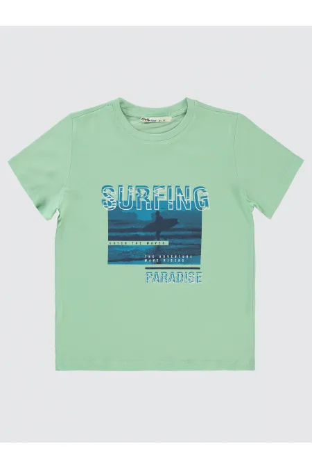 Boys T-Shirt Ages 6-9 Aqua Green - Pack