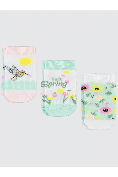 Kız Çocuk Patik Çorap 2-9 Yaş Standart - Paket