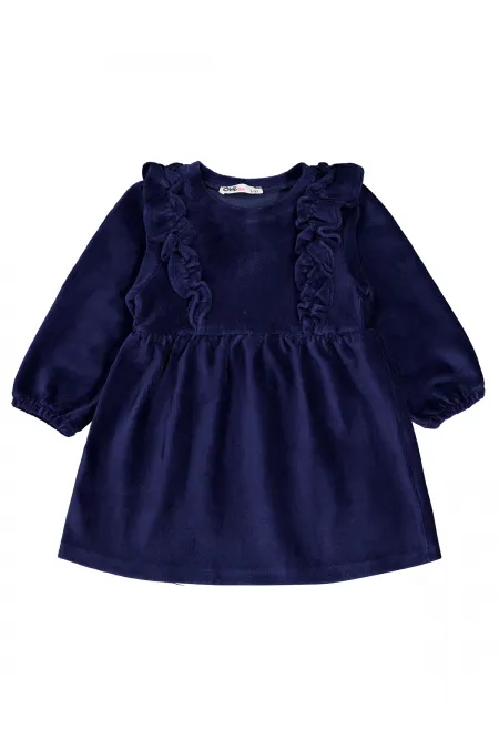 Kız Çocuk Jile ve Elbise 2-5 Yaş Lacivert - Paket