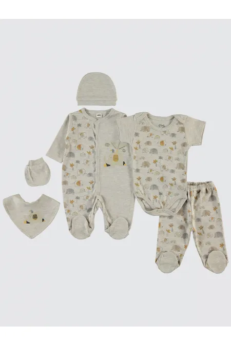 Baby Bodysuit Sets 0-24 Months Beige - Package