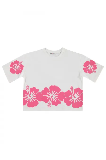 T-shirt fille, 10-13 ans, blanc cassé - Emballage