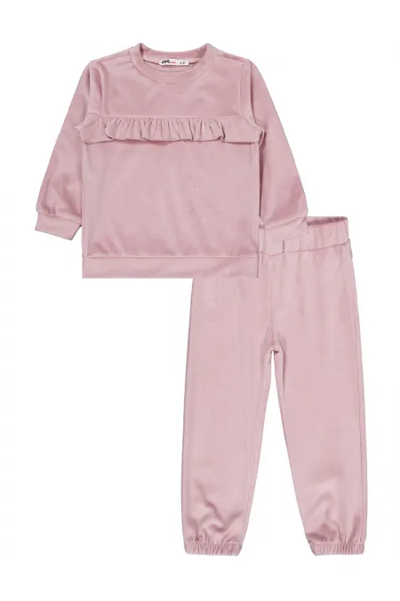 Ensemble de survêtement pour filles de 2 à 5 ans, rose poudré clair - Emballage