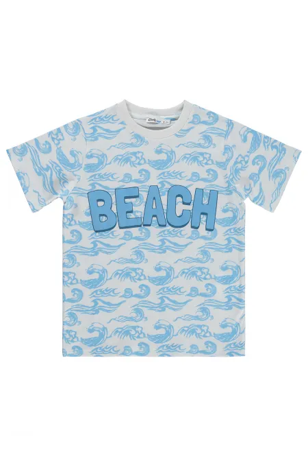 Erkek Çocuk Tişört 10-13 Yaş Kırık Beyaz - Paket