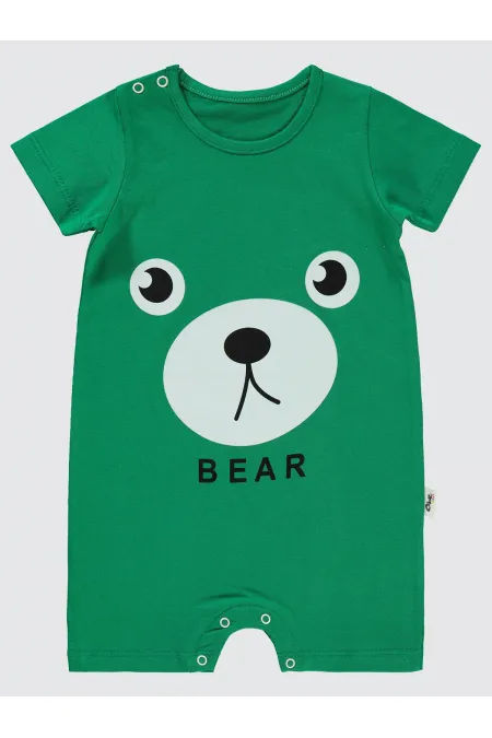 Grenouillères bébé 0-24 mois vert foncé - Lot