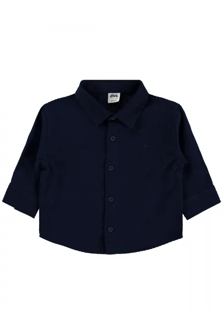 Baby Shirt 0-24 Months Navy Blue - Pack