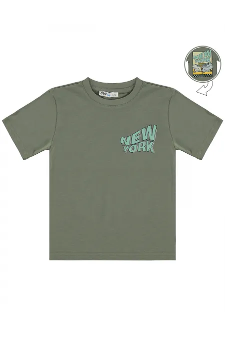 T-shirt garçon Km 2-5 ans kaki - Lot