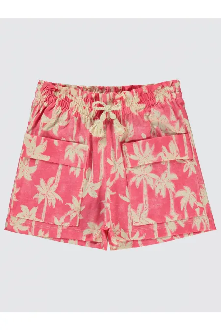 Kız Çocuk Şort 6-9 Yaş Gül - Paket