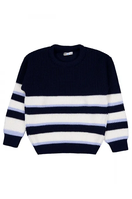 Pull bleu marine pour garçon de 6 à 9 ans - Lot