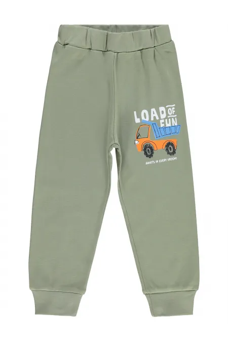 Pantalon de survêtement garçon Km 2-5 ans kaki clair - Lot